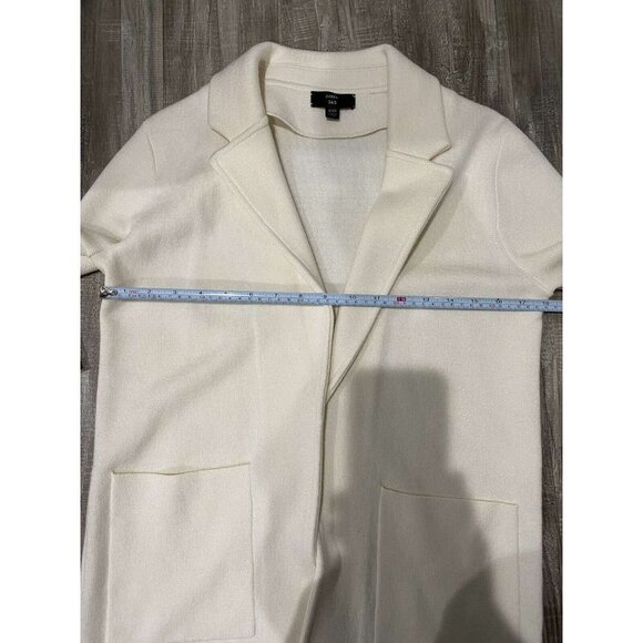 J Crew Eloise Open Front Sweater Wool Blazer Cardigan Cream Size XXS - Picture 4 of 9